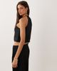 Mango Mango Santori linen mix cami top in black - part of a set - 4