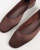 Mango Mango satin ballet flats in brown - 3