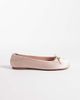 Mango Mango satin ballet flats with key charm detail in baby pink - 1