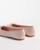 Mango Mango satin ballet flats with key charm detail in baby pink - 3