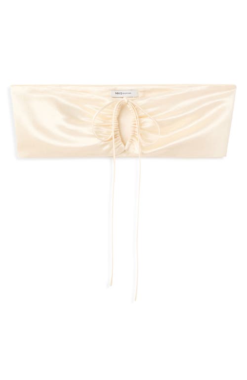MANGO MANGO Satin Crop Bandeau Top