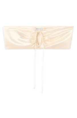 MANGO MANGO Satin Crop Bandeau Top