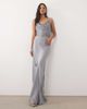 Mango Mango satin maxi skirt in silver - part of a set - 1