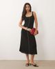 Mango Mango seam detailing scoop neck midi dress in black - 1
