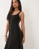 Mango Mango seam detailing scoop neck midi dress in black - 2
