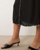 Mango Mango seam detailing scoop neck midi dress in black - 4