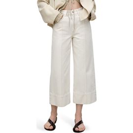 MANGO MANGO Seamed Crop Wide Leg Jeans