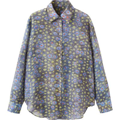 MANGO MANGO Semi-Sheer Printed Shirt