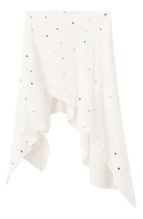 MANGO MANGO Sequin Asymmetric Skirt