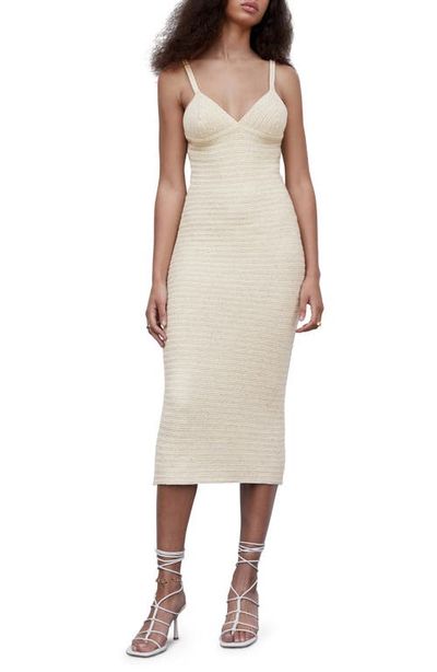 MANGO MANGO Sequin Detail Empire Waist Midi Dress
