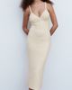 MANGO MANGO Sequin Detail Empire Waist Midi Dress - 4
