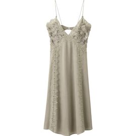 MANGO MANGO Sequin Lace Sleeveless Midi Dress