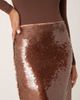 Mango Mango sequin midi skirt in brown - 3