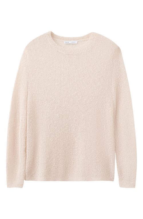 MANGO MANGO Sheer Open Knit Long Sleeve Sweater