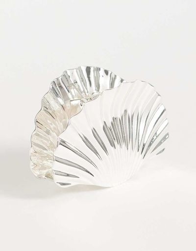 Mango Mango shell hair clip in silver