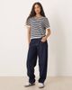Mango Mango short sleeve knit t-shirt in stripes-Multi - 2