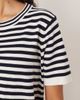 Mango Mango short sleeve knit t-shirt in stripes-Multi - 3