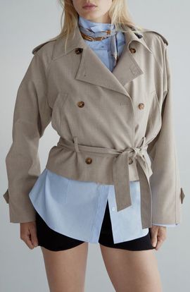 MANGO MANGO Short Trench Jacket