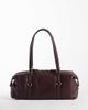Mango Mango shoulder bowling bag in brown - 1