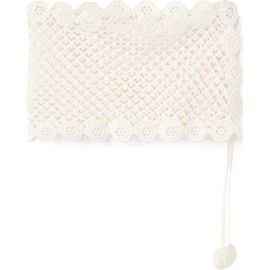 MANGO MANGO Side Tie Crochet Cover-Up Miniskirt