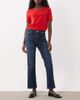 Mango Mango Sienna 100% cotton kick flare jeans in indigo-Blue - 1
