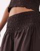 Mango Mango Siros crinkle waist maxi skirt in dark brown - part of a set - 3