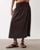 Mango Mango Siros crinkle waist maxi skirt in dark brown - part of a set - 4