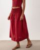 Mango Mango Siros crinkle waist maxi skirt in red - part of a set - 2