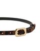 MANGO MANGO Skinny Leopard Print Genuine Calf Hair Belt - 2
