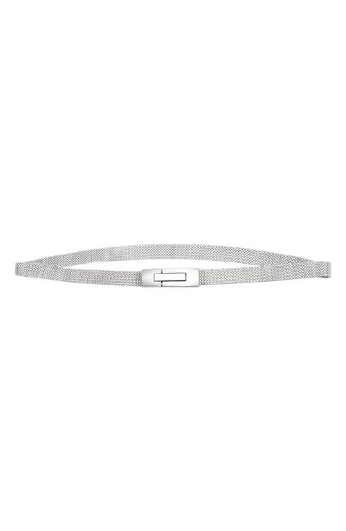MANGO MANGO Skinny Metal Mesh Belt