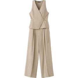 MANGO MANGO Sleeveless Faux Wrap Jumpsuit