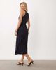Mango Mango sleeveless halter neck midi dress in blue plaid print - 4