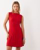 Mango Mango sleeveless knit mini dress in red - 1