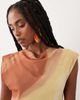 Mango Mango sleeveless maxi dress in orange watercolor print - 3