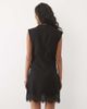 Mango Mango sleeveless mini dress with lace trim in black - 4