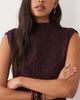 Mango Mango sleeveless shirred bodice midi dress in burgundy - 3
