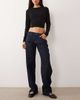 Mango Mango slim barrel jean in indigo-Blue - 1