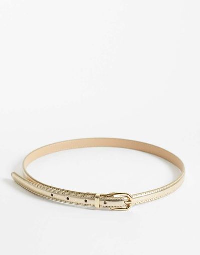 Mango Mango slim belt in gold