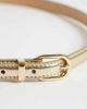 Mango Mango slim belt in gold - 2
