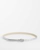 Mango Mango slim belt in silver tone - 1