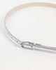 Mango Mango slim belt in silver tone - 2