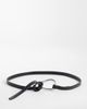 Mango Mango slim belt with statement buckle in black - 1