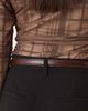 Mango Mango slim faux leather belt in brown - 2