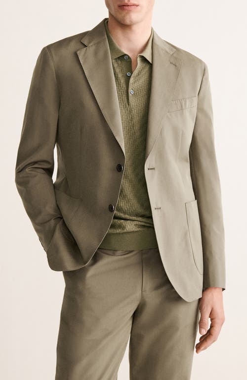 MANGO MANGO Slim Fit Cotton & Wool Jacket