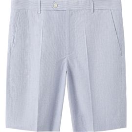 MANGO MANGO Slim Fit Cotton Blend Bermuda Shorts
