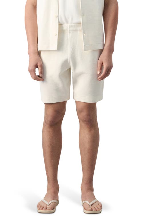 MANGO MANGO Slim Fit Cotton Waffle Pull-On Shorts