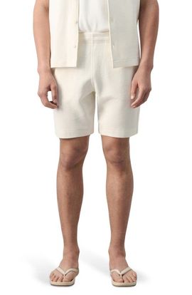 MANGO MANGO Slim Fit Cotton Waffle Pull-On Shorts