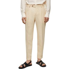 MANGO MANGO Slim Fit Linen & Cotton Pants