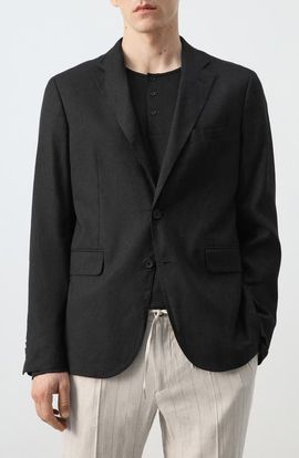 MANGO MANGO Slim Fit Linen Blend Sport Coat