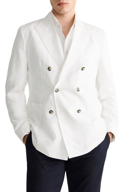 MANGO MANGO Slim Fit Linen Blend Suit Jacket